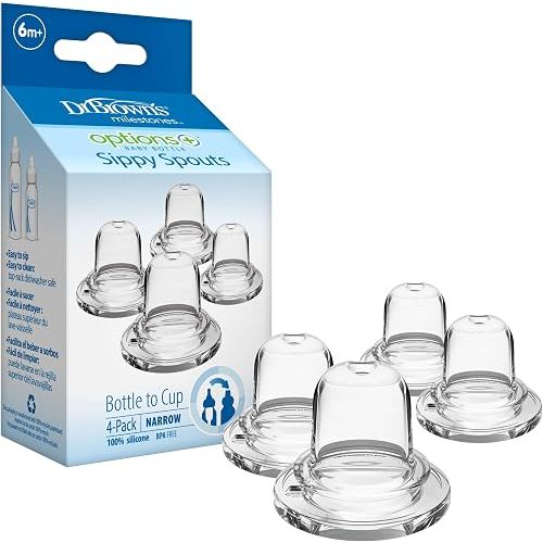 Dr. Brown's Milestones Options+ Narrow Sippy Spouts, 4-Pack
