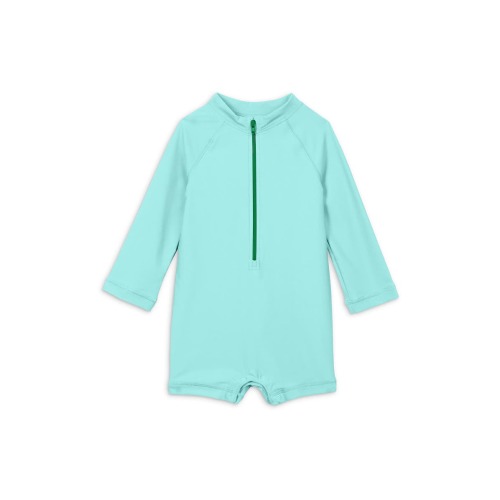 Long Sleeve One-Piece Rashguard Swimsuit, 3-6M