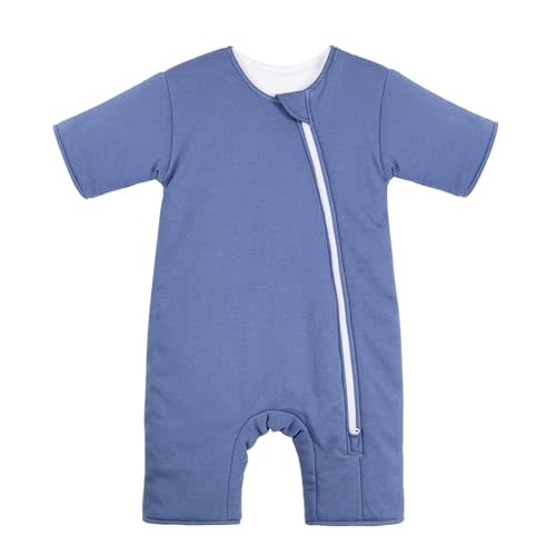 Baby Transition Sleep Sack 3-6 Months 100% Cotton Warm Thick Transition Swaddles for Newborns Infant Long Sleeve Sleep Sack with Feet Baby Wearable Blanket 2-Way Zipper Easy Diaper Changes