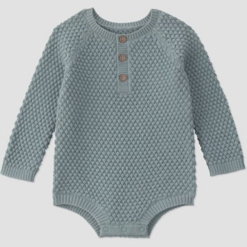 Carter's Just One You® Baby Boys' Long Sleeve Bubble Sweater Romper - Gray 6M