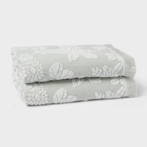 Traditional Garden Floral Towel Green - Threshold™