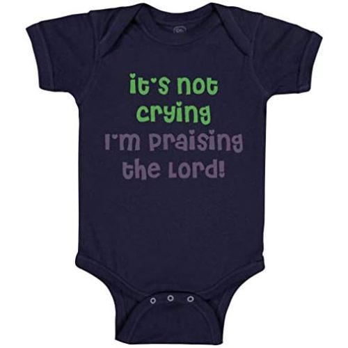 Cute Rascals Baby Bodysuit It's Not Crying I'M Praising The Lord Christian Jesus God Funny Cotton