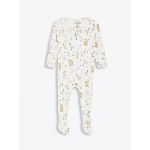 New Birth PJ Footed Onesie Bamboo – Holy Pals