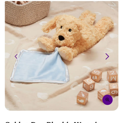 Golden Dog Security Blankie Warmies | Baby Blanket | Security Blanket for Infants