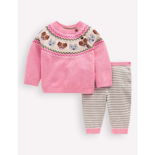 Fun Knitted Play Set-Vintage Pink Pets