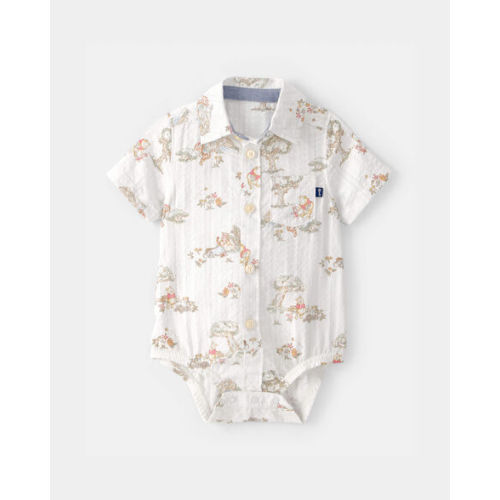Baby Boy Disney© Winnie the Pooh Button-Down Bodysuit - White - OshKosh B'gosh | Carter's