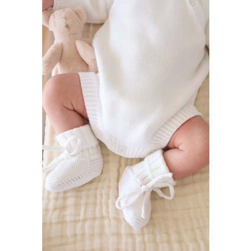 Knit Baby Booties | Sweet Neutrals