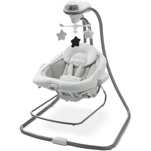 Graco DuetConnect LX Portable Baby Swing and Bouncer, Multi-Direction Baby Bouncer Seat, Multiple Swing Speeds, Redmond