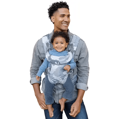 Infantino Flip 4-in-1 Convertible Baby Carrier, Adjustable, Ergonomic Babywearing, Registry Essential, Baby Carrier for Newborn to Toddler, Camo