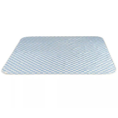 Mushie Baby Splat Mat - Blue Check