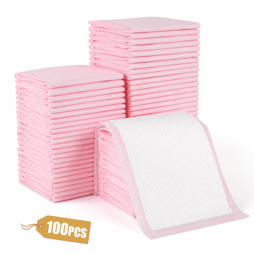 100 Pack Disposable Changing Pad Liners Baby Incontinence Pads 13x18 Inch Ultra Soft Absorbent Waterproof Diaper Underpads for Bed and Furniture