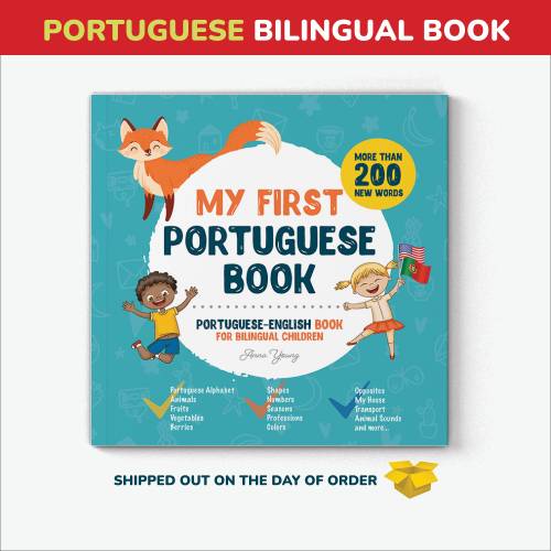 My First Portuguese book for kids Portuguese alphabet Portuguese English bilingual book teach Portuguese teacher Portuguese homeschool gift