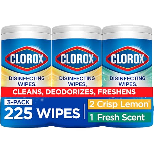 Clorox Disinfecting Cleaning Wipes Variety Pack, 75 Count Each, Pack of 3 (Package May Vary)