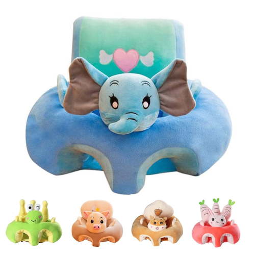 AIPINQI Baby Sitting Chair Safe Baby Sofa Chair Baby Sit Up Chair for 3-24 Month, Elephant