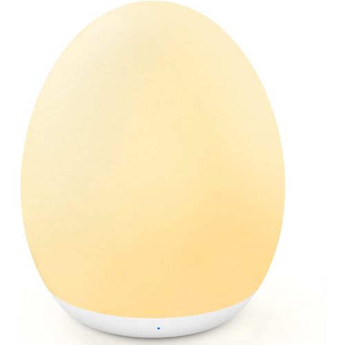 MediAcous Night Light for Kids, Baby Egg Light for Nursery, 7 Colors Changing & Stepless Dimming, Soft Silicone Touch Night Lamp with 1 Hour Timer, Rechargeable Nursery Night for Breastfeeding
