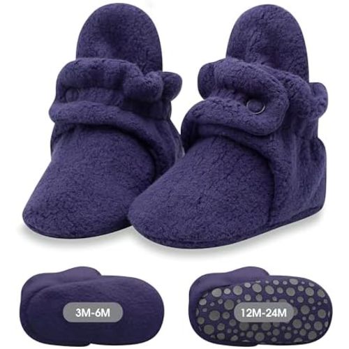 Zutano unisex-baby Cozie Fleece Baby Booties With Grippers