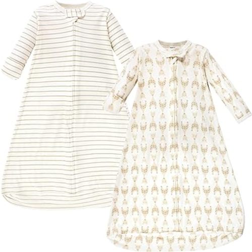 Hudson Baby Unisex Baby Cotton Long-Sleeve Wearable Sleeping Bag, Sack, Blanket, Neutral Giraffe, 12-18 Months