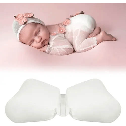 2PC Newborn Photography Butterfly Posing Pillow Basket Filler & Positioner for Babies DIY Newborn Professional Photography Prop White