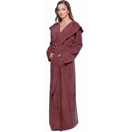 Arus Women's Princess Robe Ankle Long Hooded Lightweight Turkish Cotton Bathrobe