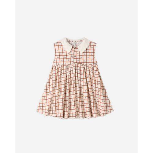 Collared Babydoll Dress Cherry Check – Rylee + Cru
