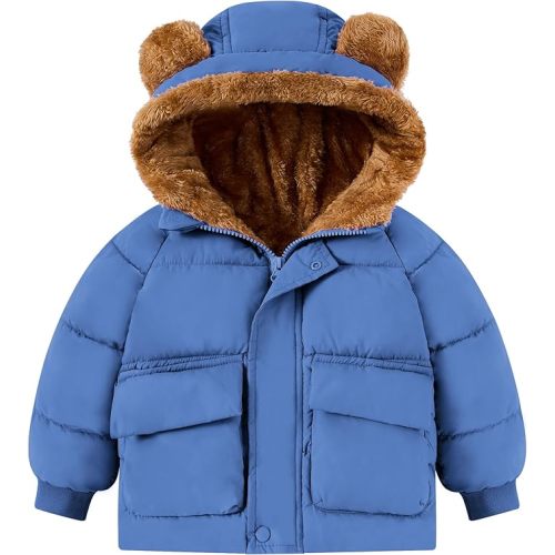 BFUSTYLE Baby Coat 6M-5T Winter Clothes Toddler Boy Girl Jacket Infant Fleece Outerwear with Hooded