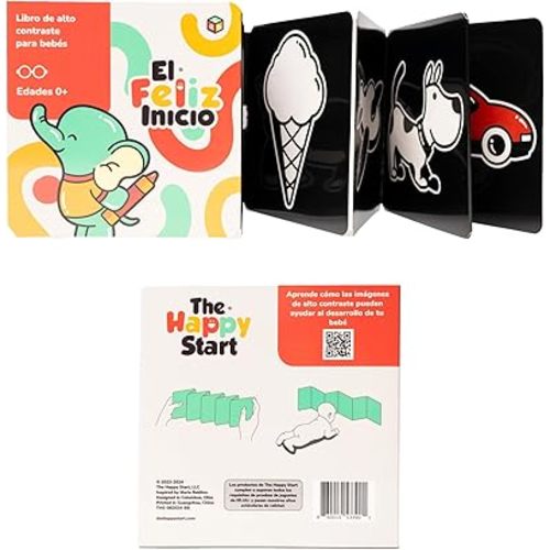 Happy Start Award-Winning High Contrast Board Book for Newborns Tummy Time