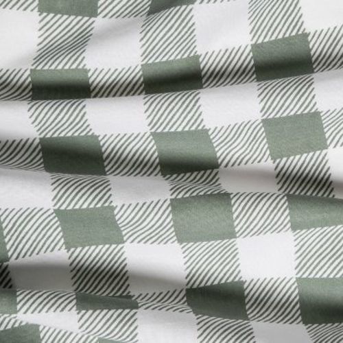 Fitted Crib Sheet - Cloud Island™ Green Gingham