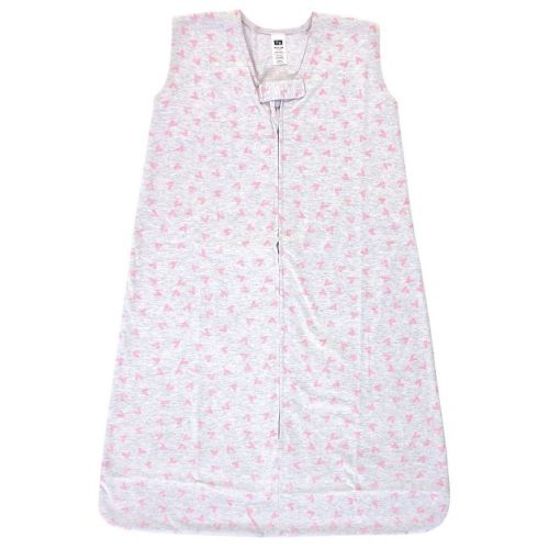 Hudson Baby Infant Girls Cotton Sleeveless Wearable Sleeping Bag, Sack, Blanket, Hearts, 6-12 Months