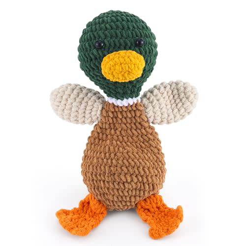 Baby Mallard Duck Cute Soft Plush Toy Huggable Handmade Stuffed Animal 13 Inches Green Fluffy Nursery Home Decor Baby Shower Birthday Gift for Newborn Infant Toddler Boys Girls