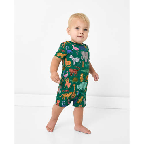 Wild Zoo Pocket Shorty Romper | Little Sleepies