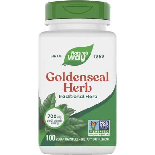 Nature's Way Premium Herbal Goldenseal Herb 800 mg per Serving 100 Vcaps