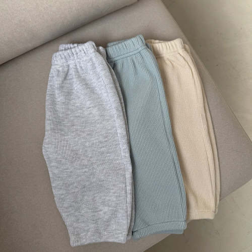 Waffle Jogger Pants (3 mos- 1 year, Ivory Colorway)
