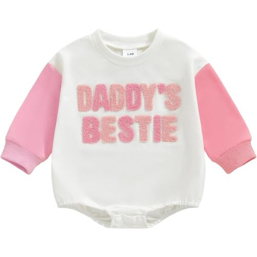 Baby Girl Silly Goose Clothes Long Sleeve Bubble Romper Waffle Bodysuit Fall Winter Outfit