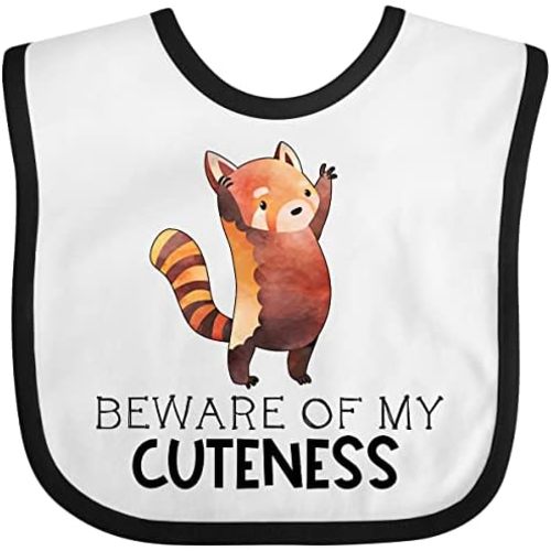 inktastic Beware Of My Cuteness Cute Red Panda Baby Bib
