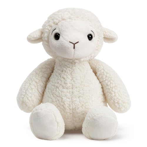 LotFancy Sheep Stuffed Animal, 12 inch Soft Cuddly Lamb Plush | Cute Plushies For Kids Boys Girls Baby Toddlers, Baby Shower Easter Birthday Gift Decor, Perfect For Cuddling