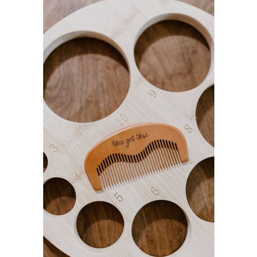 Wood Inspirational Labor Comb