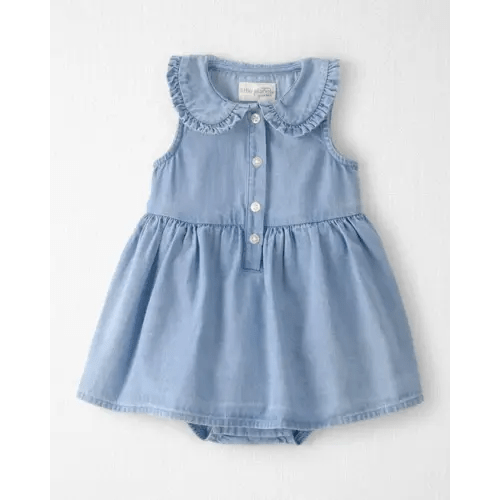 Baby Girl Organic Cotton Chambray Bodysuit Dress - Little Planet | Carter's