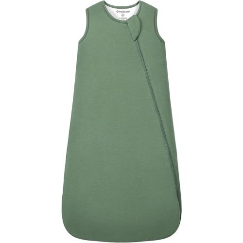 Mosebears Unisex Rayon Made from Bamboo Sleep Sack with 2-Way Zipper,2.5 Tog Baby Winter Sleep Sack (Dark Green,6-18 Months)