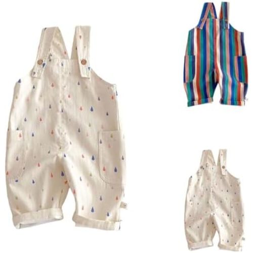 Infant Boy Girl Overalls Neutral Baby Solid Color Clothes Suspender Pants Fashion Striped Comfortable Outfits Cute Jumpsuit