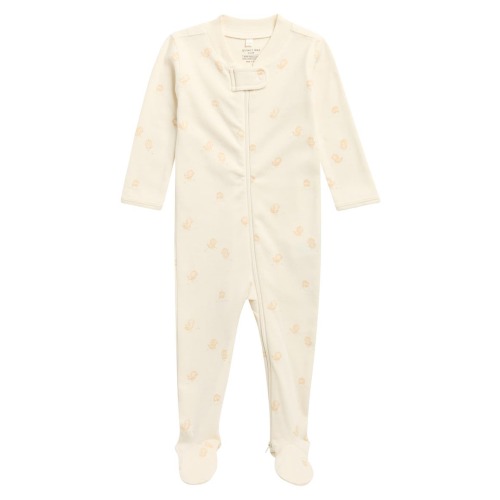 Print Organic Cotton Zip Footie
