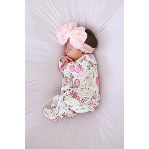 Party Time Ruffle Zipper Footie | Pink