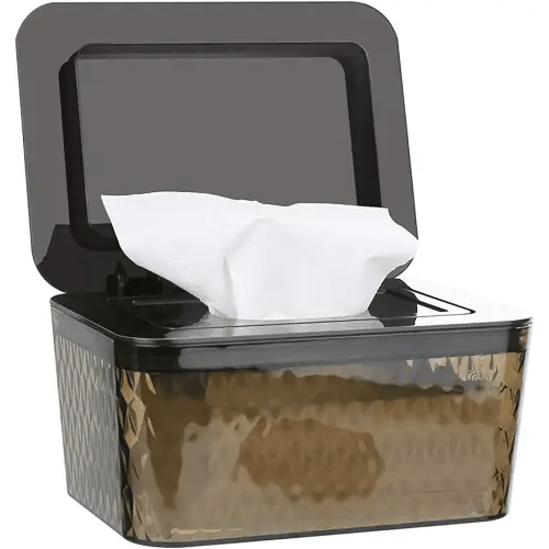 Wipes Dispenser, Baby Wipes Holder, Refillable Case, Visible and One-Handed Operation, Keep Wipes Fresh and Clean (Brown)