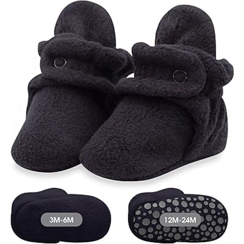 Zutano Baby Boys' Cozie Fleece Baby Booties With Grippers