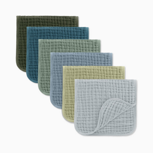 Comfy Cubs 6-Layer Muslin Burp Cloths Set - Multi Boy, 6