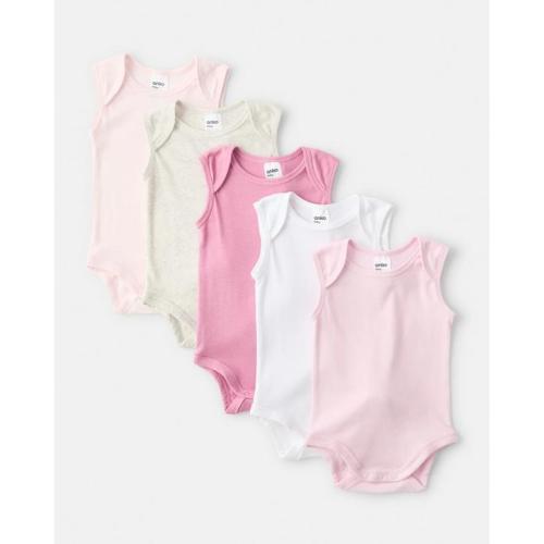 5 Pack Sleeveless Bodysuits