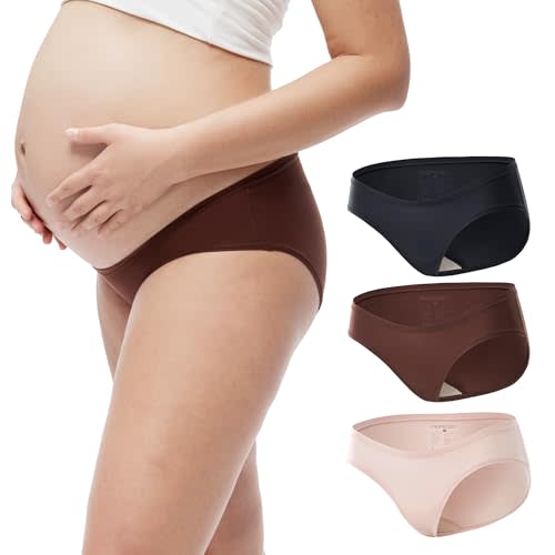 Momcozy Maternity Underwear for Women | Pregnancy Postpartum Panties | Under the Bump Bikinis | One Size