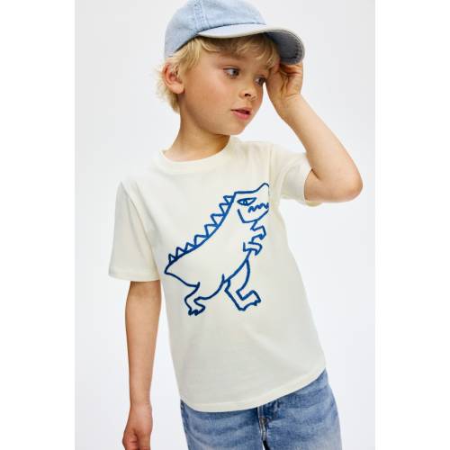COTTON T-SHIRT WITH EMBROIDERED MOTIF