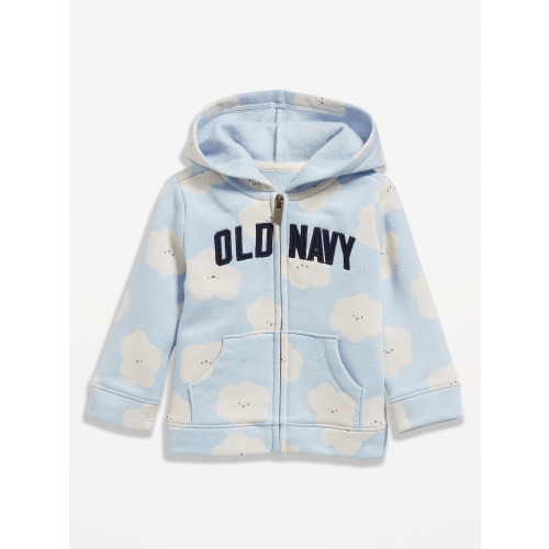 Printed Logo-Graphic Zip Hoodie for Baby
