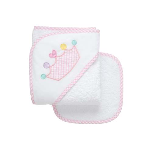 Princess Baby Hooded Towel & Washcloth Set