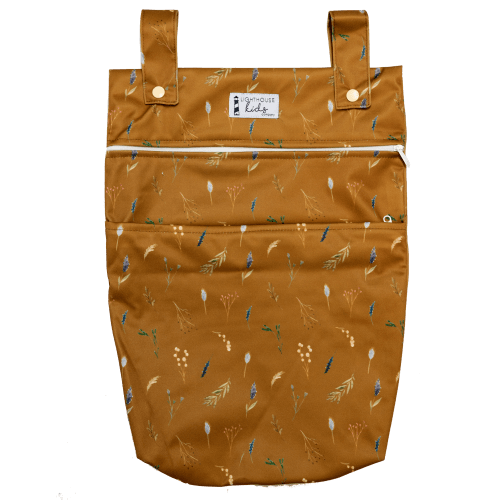 SIGNATURE™️ - Double Pocket Wet Bag - Vintage Branch – Lighthouse Kids Company - Cloth Diapers Made Simple™️